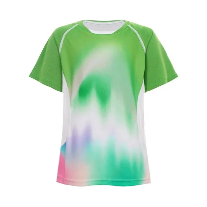 Kids Boys Girls Quick Dry Sports T-shirt Short Sleeve Breathable O Neck Tee Top For Basketball Football Badminton Tennis T Shirt