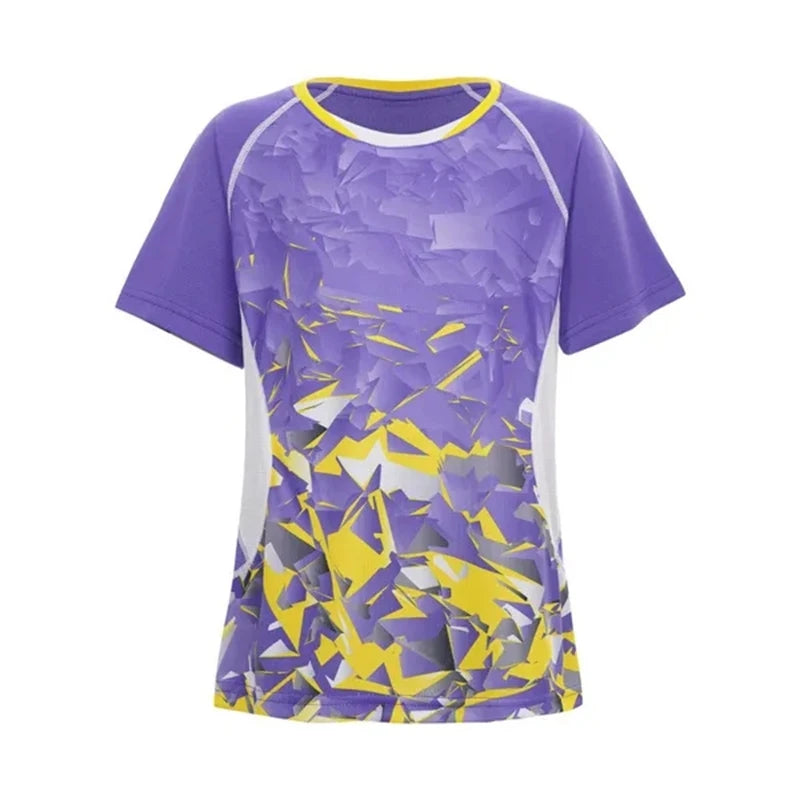 Kids Boys Girls Quick Dry Sports T-shirt Short Sleeve Breathable O Neck Tee Top For Basketball Football Badminton Tennis T Shirt