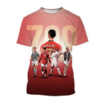 Ronaldo Summer Fashion New T-shirt Football Star Casual Crew Neck Men's 3D Printing Short-sleeved Hip-hop T-shirt