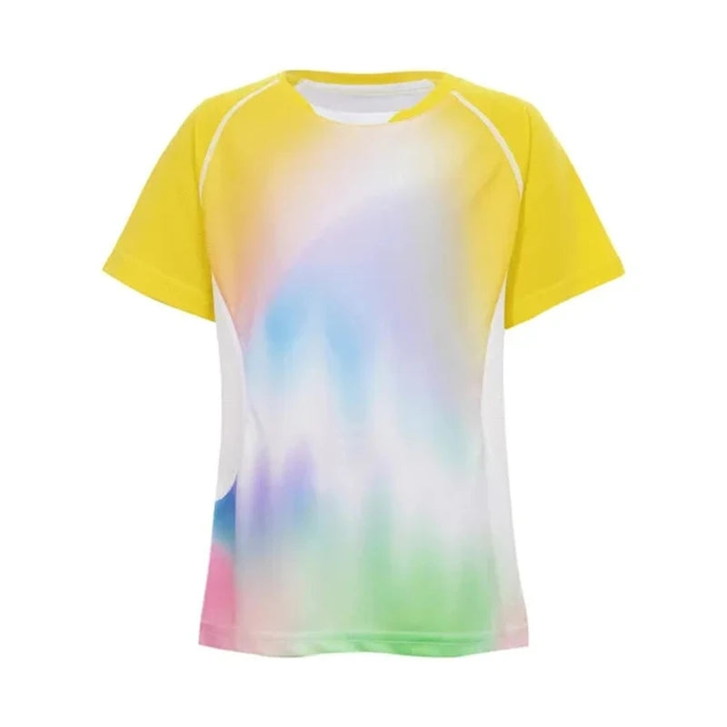 Kids Boys Girls Quick Dry Sports T-shirt Short Sleeve Breathable O Neck Tee Top For Basketball Football Badminton Tennis T Shirt