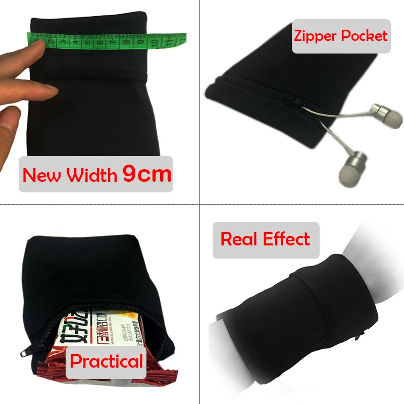 Sport Mini Cotton Wrist Pocket Pouch