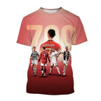 Ronaldo Summer Fashion New T-shirt Football Star Casual Crew Neck Men's 3D Printing Short-sleeved Hip-hop T-shirt