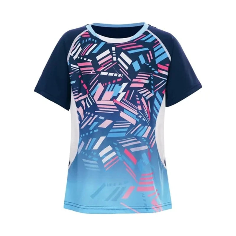 Kids Boys Girls Quick Dry Sports T-shirt Short Sleeve Breathable O Neck Tee Top For Basketball Football Badminton Tennis T Shirt